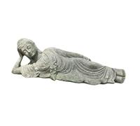 F Fityle Statue de Bouddha couché, décoration de, figurine de Bouddha endormi, ornement de bureau pour intérieur, extérieur, jardin.