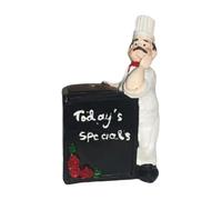 F Fityle Statue de chef, ornement de bureau, porte-dents, collection, petite sculpture moderne en résine, figurine décorative pour table de bar, bureau, Style A
