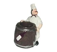 F Fityle Statue de chef, ornement de bureau, porte-dents, collection, petite sculpture moderne en résine, figurine décorative pour table de bar, bureau, Style B