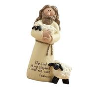 F Fityle Statue Pasteur, sculpture artistique, décoration intérieure, objet de collection, cadeau religieux, figurine de Jésus catholique pour fête ou