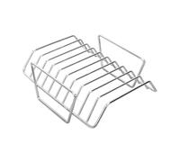 F Fityle Support à côtes en Acier Inoxydable de qualité supérieure, Robuste et, pour rôtir au Four, Griller et préparer des barbecues à la, Argent