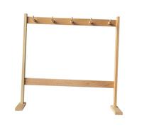 F Fityle Support de carillon multifonctionnel pour gong, peut contenir 5 carillons, présentoir de cloches à vent en bois, support de carillon pour la maison,