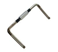 F Fityle Support de cymbale à double tige en L en alliage de zinc pour instruments de musique, avec fixation pour bras de cymbale, compatible avec les, Style D