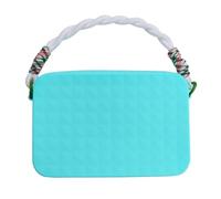 F Fityle Support de téléphone en Silicone, Ornement léger avec Fermeture éclair, Accessoires de Sac fourre-Tout Ouvert, Bleu