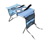 F Fityle Table de toilettage pour Animaux, Station de Lavage pour Animaux, Support de toilettage à Quatre Trous avec Sangle pour la Coupe des Ongles, Le, Bleu