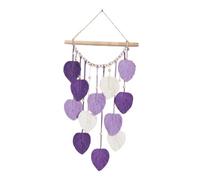 F Fityle Tenture Murale en macramé avec Pompons en Forme de Feuilles, décoration d'intérieur, Ornement Mural, Tapisserie tissée, bohème, pour Chambre à, Violet