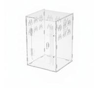 F Fityle Terrarium Acrylique Reptile Boîte Animaux Accessoire Sûr Entrée Sécurisée Transparence Panoramique Convient pour Bureau Maison Petits Animaux, 20x20x30cm, Double Porte