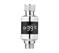 F Fityle Thermomètre de Douche avec Affichage Température, Structure PP Léger, Affichage Température pour Robinet de Douche, Affichage Électronique en Degrés pour Salle de Bain et Cuisine