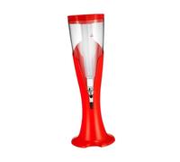 F Fityle Tour à bière, distributeur de bière, avec robinet, avec lumière colorée, table, distributeur de jus de boisson, distributeur de boissons pour mur, Rouge