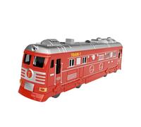 F Fityle Train électrique jouet modèle de train électrique locomotive à vapeur réaliste moteur à vapeur pour enfants enfants de 3 ans et plus cadeau, Rouge