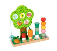 F Fityle Tri bois assortiment de forme de puzzle Reconnaissance de la forme lumineuse Bloc d'empiler en bois éducatif pour les enfants de 3 4 ans