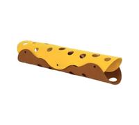 F Fityle Tunnel de Passage pour Chat, Tube pour Animaux de Compagnie, 60 cm x 35 cm, Jouet Peu encombrant pour Chat, Grotte pour Faire de l'exercice, se, Jaune Marron