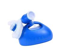 F Fityle Urinal Bouteille Homme Portable Léger Collecteur avec Poignée Couvercle Étanche Matériau PP Convient Aux Hommes Âgés Soins Aux Patients Déplacements V, Bleu, avec Tuyau de 1.6 M
