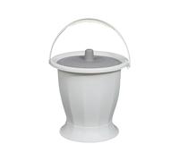 F Fityle Urinal Chambre Pot Pot de Nuit Seau Pot à Uriner avec Couvercle En Matériau PP Réutilisable avec Poignée Facile à Nettoyer Adapté pour Personnes Âgées, Blanc sans anneau