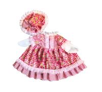 F Fityle Vêtements d'oie de jardin avec chapeau, adorable costume de jupe pour la décoration extérieure de patio, Rouge