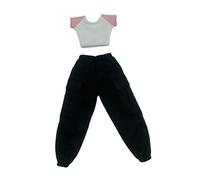 F Fityle Vêtements pour figurines d'action à l'échelle 1/6, mini, t-shirt à manches courtes et pantalon, mode faite à la main pour accessoire de, Rose