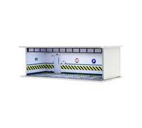 F Fityle Vitrine à l'échelle 1:64 représentant un parking miniature réaliste pour collection de voitures miniatures.