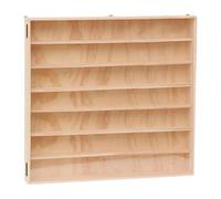 F Fityle Vitrine en bois pour voitures miniatures, rangement pour modèles réduits, 7 compartiments, couvercle anti-poussière, objet de collection à fixer au