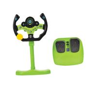 F Fityle Volant électrique Interactif avec Pédale de Frein pour Garçons et Tout-petits, Vert