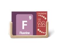 F Fluorine Checal Element Science Calendrier de bureau 2022 12 mois