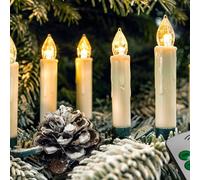 F-H-S Bougie d'arbre LED extension sans fil extérieur blanc chaud incl. piles AA 9cm Ø1,5cm blanc chaud 5 bougies