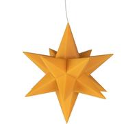 F-H-S International étoiles flottantes LED en plastique, set de 3 étoiles jaunes, 10 LED blanc chaud chacune, 13 cm, télécommande de qualité, variateur et fonction minuterie 6/18 heures