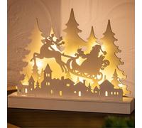 F-H-S Silhouette "Père Noël avec traîneau" 12 LED