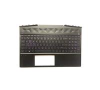F-Hong Palmrest Étui avec clavier rétroéclairé pour HP Gaming Pavilion 15-DK 15-DK0126TX TPN-C141, compatible avec numéro de pièce L57596-001 Violet