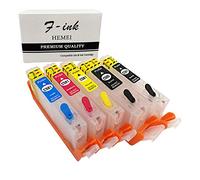 F-INK Cartouche d'encre vide rechargeable PGI-580XXL CLI-581XXL fonctionne avec Pixma TR7550 TR85550 TS6150 TS6151 TS6250 TS9550 TS9551C TS705 TS6350