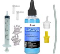 F-ink Kit de Nettoyage de tête d'impression Compatible avec Les imprimantes de Bureau HP/Canon/Epson/Brother/Lexmark, Liquide de Nettoyage pour débloquer Le Bec de l'imprimante - 100ml