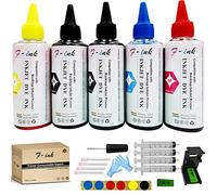 F-ink Kits de recharge d'encre de 500 ml compatibles avec les cartouches d'encre HP Inkjet 62 et 62XL, fonctionne avec Envy 5540 5542 5642 5643 5646 5660 7640 7644 8005 OfficeJet 5743 5744 Imprimantes