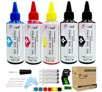 F-ink Lot de 5 flacons d'encre et de Recharge d'encre compatibles pour Cartouches d'encre HP 21XL 22XL 27XL 28XL 21 22 56 57 58 - Outils pour réutiliser la Cartouche