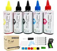 F-ink Lot de 5 flacons d'encre et d'encre pour cartouche d'encre Hp 303 305 307 21 22 338 339 343 901 303XL 305XL 307XL