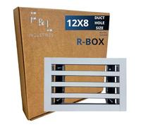 F&L R-Box Grille d'aération à fente linéaire - Couverture moderne avec lames cachées, facile à moderniser pour ouvertures de conduit standard, diffuseur d'aération mural/plafond (30,5 x 20,3 cm)