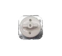 F LINE Interrupteur croisé en porcelaine encastrable Blanc Rotatif ON-ON-OFF