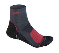 F-Lit Chaussettes de VTT en Laine de mérinos pour Homme Noir Anthracite/Rouge 47-49/12-14