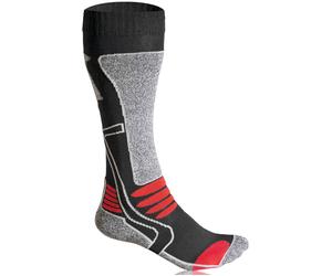 F-Lite Motorcycle, chaussettes longues 43-46 EU Noir/Gris/Rouge Noir/Gris/Rouge