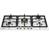 F.LLI BERTAZZONI, PROFESSIONAL P905CPROX Plaque de cuisson gaz 5 feux avec 1 triple couronne, allumage sous poignée, valves de sécurité, acier inoxydable, dimensions 89 x 52 (trou 85 x 48)