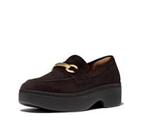 F-Luma Chunky-Snaffle Suede Demi-Wedge Loafers