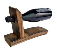 F.Lupinski ® Porte-vin fabriqué à la main en douelles de fûts historiques - Décoration surcyclage en chêne vieilli - Pièce unique en fûts de 1970 - Cadeau pour les amateurs de vin et les connaisseurs