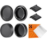 F-Mount 2 x Cache Boitier + 2 x Bouchon Arrière + 2 x Protection Griffe + 1 x Chiffon Compatible avec Nikon D5/D6/D500/D610/D750/D780/D810/D850/D3400/D3500/D5000/D5200/D5300/D5500 et etc.[G1064]