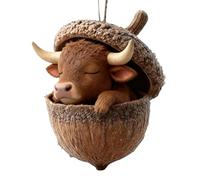 F Orest Ornements De Glands D'animaux Avec Impression Recto-verso, 8x8x1 Cm, Ornement Plat À Suspendre En Acrylique 2D, Décoration Animale Festive, Charmant Design De Glands, Pour Entrée, Chambre À Co