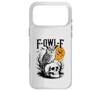 F-Owl-F Chouette Amusante Halloween Gothique effrayante Lune crâne Chauve-Souris Coque pour iPhone 17 Pro Max