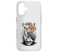 F-Owl-F Chouette Amusante Halloween Gothique effrayante Lune crâne Chauve-Souris Coque pour iPhone 17