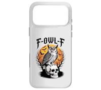 F-Owl-F Chouette Amusante Halloween Gothique effrayante Lune crâne Chauve-Souris Coque pour iPhone 17 Pro Max
