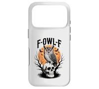 F-Owl-F Chouette Amusante Halloween Gothique effrayante Lune crâne Chauve-Souris Coque pour iPhone 17 Pro