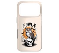 F-Owl-F Chouette Amusante Halloween Gothique effrayante Lune crâne Chauve-Souris Coque pour iPhone 17 Pro