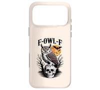 F-Owl-F Jeu de Mots Amusant pour Halloween Motif Chouette sur crâne Chauve-Souris Lune Coque pour iPhone 17 Pro Max