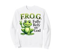 F.R.O.G. Fiez-Vous entièrement à Dieu Christian Frog Sweatshirt