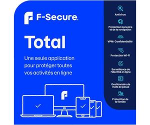 F-Secure Total & VPN 2026 | 5 appareils | 2 ans| PC/Mac/Mobile | ESD à télécharger